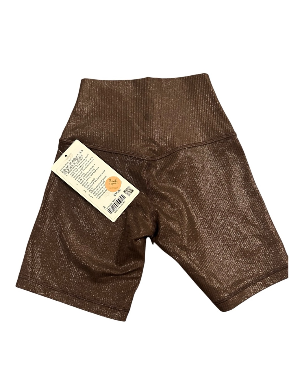 Lululemon Align rib HR shorts size 2